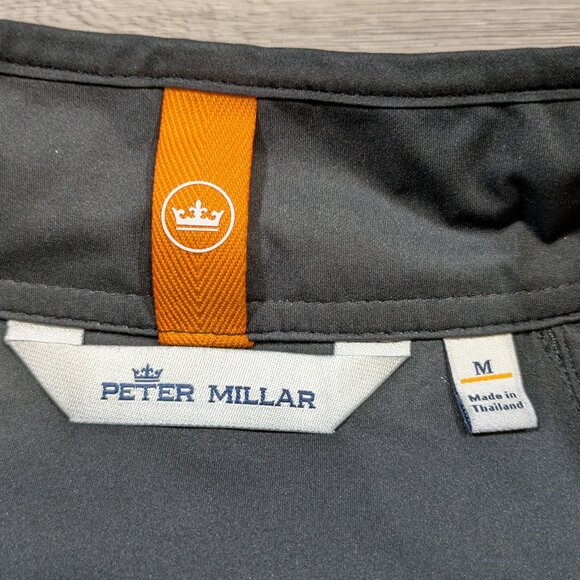 Peter Millar Men's Medium Hyperlight Weld Hybrid 1/2 Zip Golf Jacket Bali Hai - Picture 2 of 12